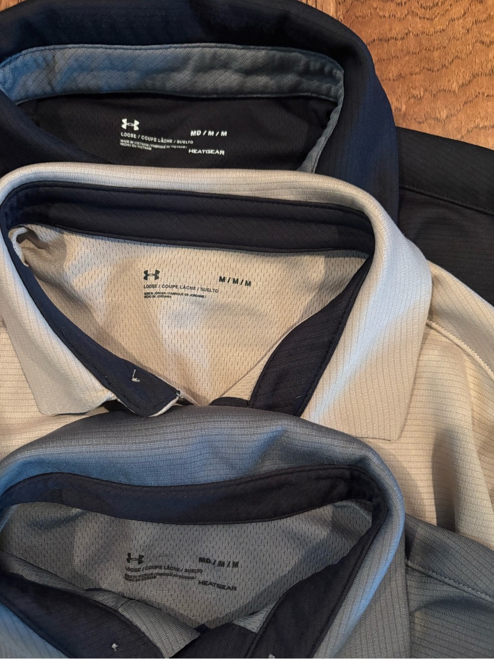 UNDER ARMOUR HeatGear Golf Polo Mens M Short Sleeve Lot Of 3 Golf - Picture 2 of 6